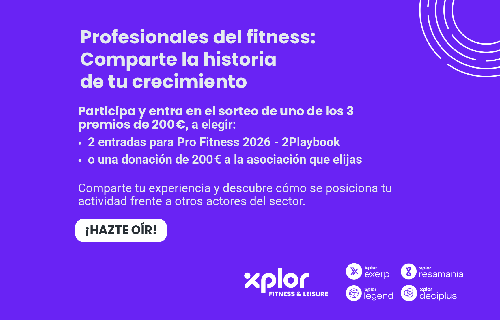 Profesionales del fitness,comparte la historia de tu crecimiento